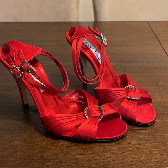 Christian Lacroix Women Christian Lacroix red heels sandals 7.5